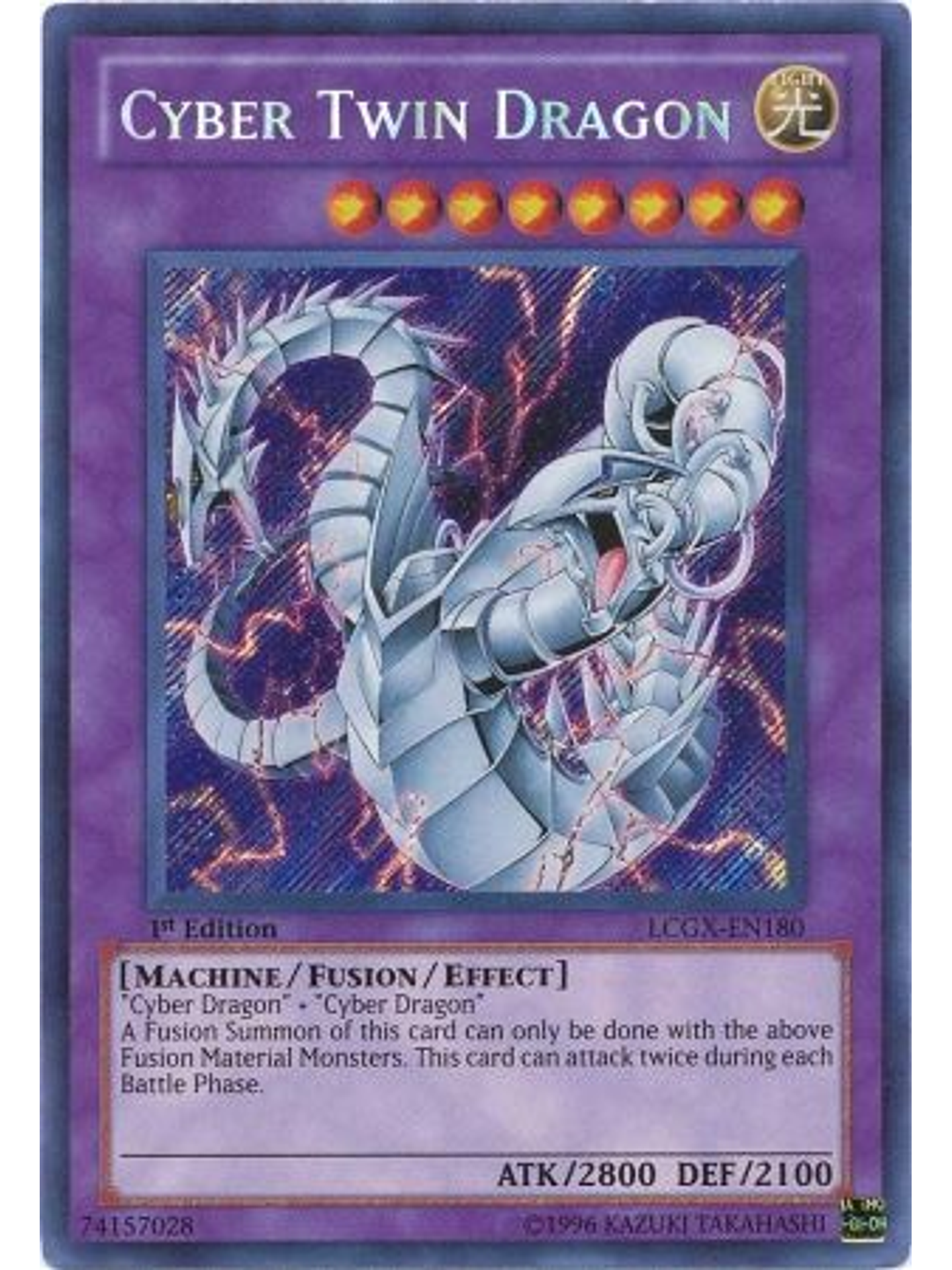 Cyber Twin Dragon - LCGX-EN180 - Secret Rare 1st Edition 1