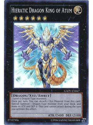 Hieratic Dragon King of Atum - GAOV-EN047 - Super Rare Unlimited