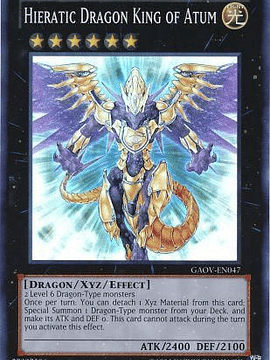 Hieratic Dragon King of Atum - GAOV-EN047 - Super Rare Unlimited