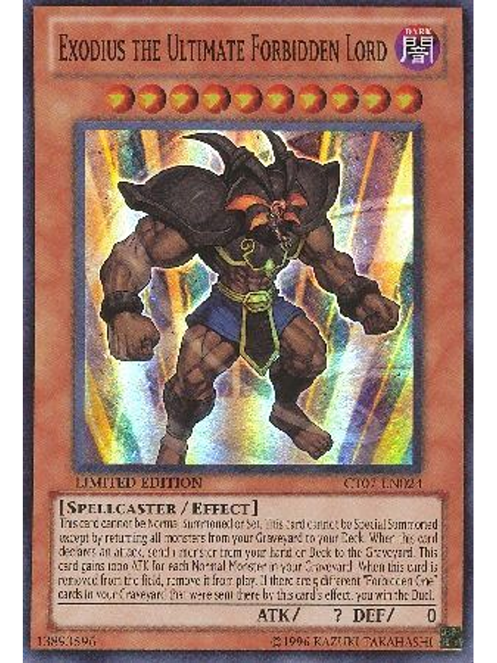 Exodius the Ultimate Forbidden Lord - CT07-EN024 - Super Rare 1