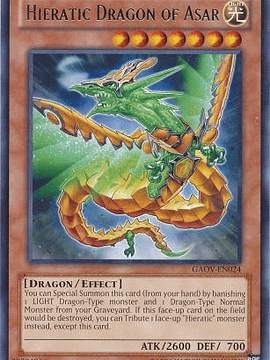 Hieratic Dragon of Asar - GAOV-EN024 - Rare Unlimited