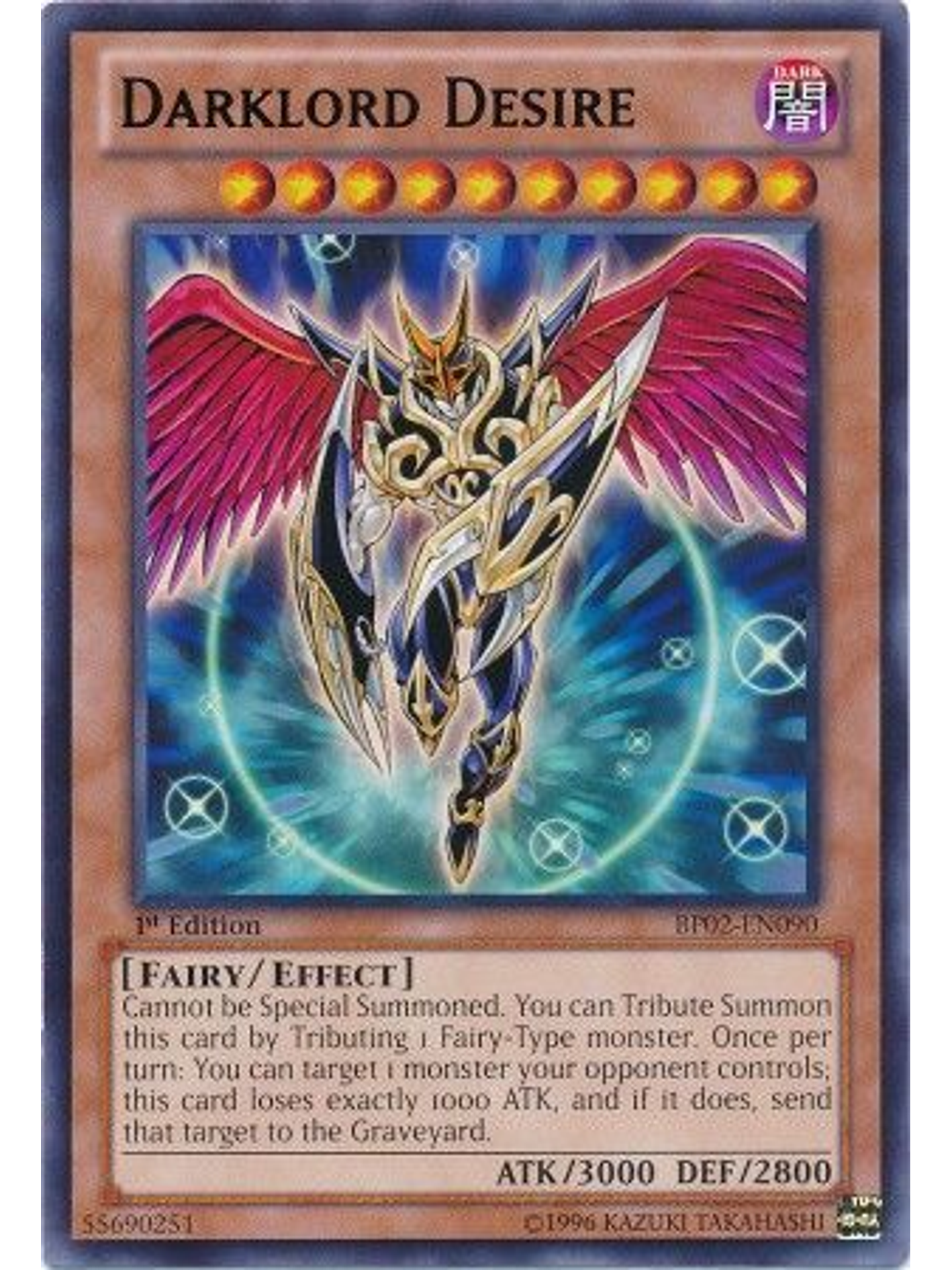 Darklord Desire - BP02-EN090 - Rare 1st Edition 1