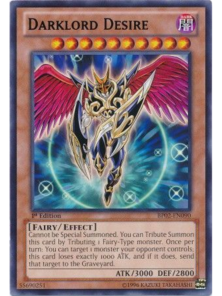 Darklord Desire - BP02-EN090 - Rare 1st Edition 1