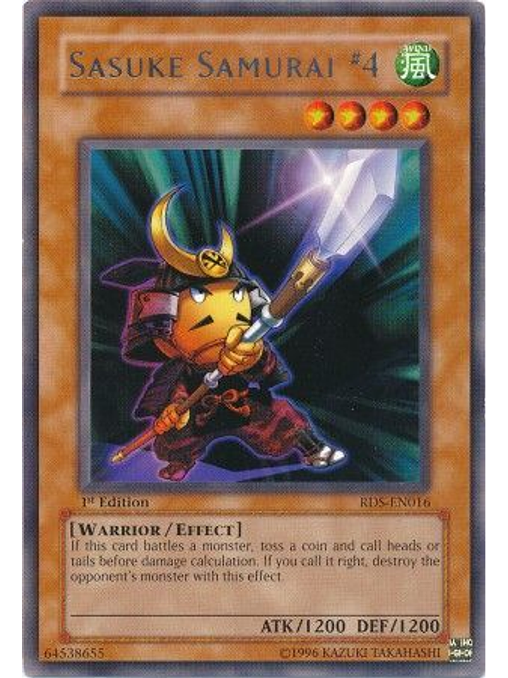 Sasuke Samurai #4 - RDS-EN016 - Rare 1st Edition 1