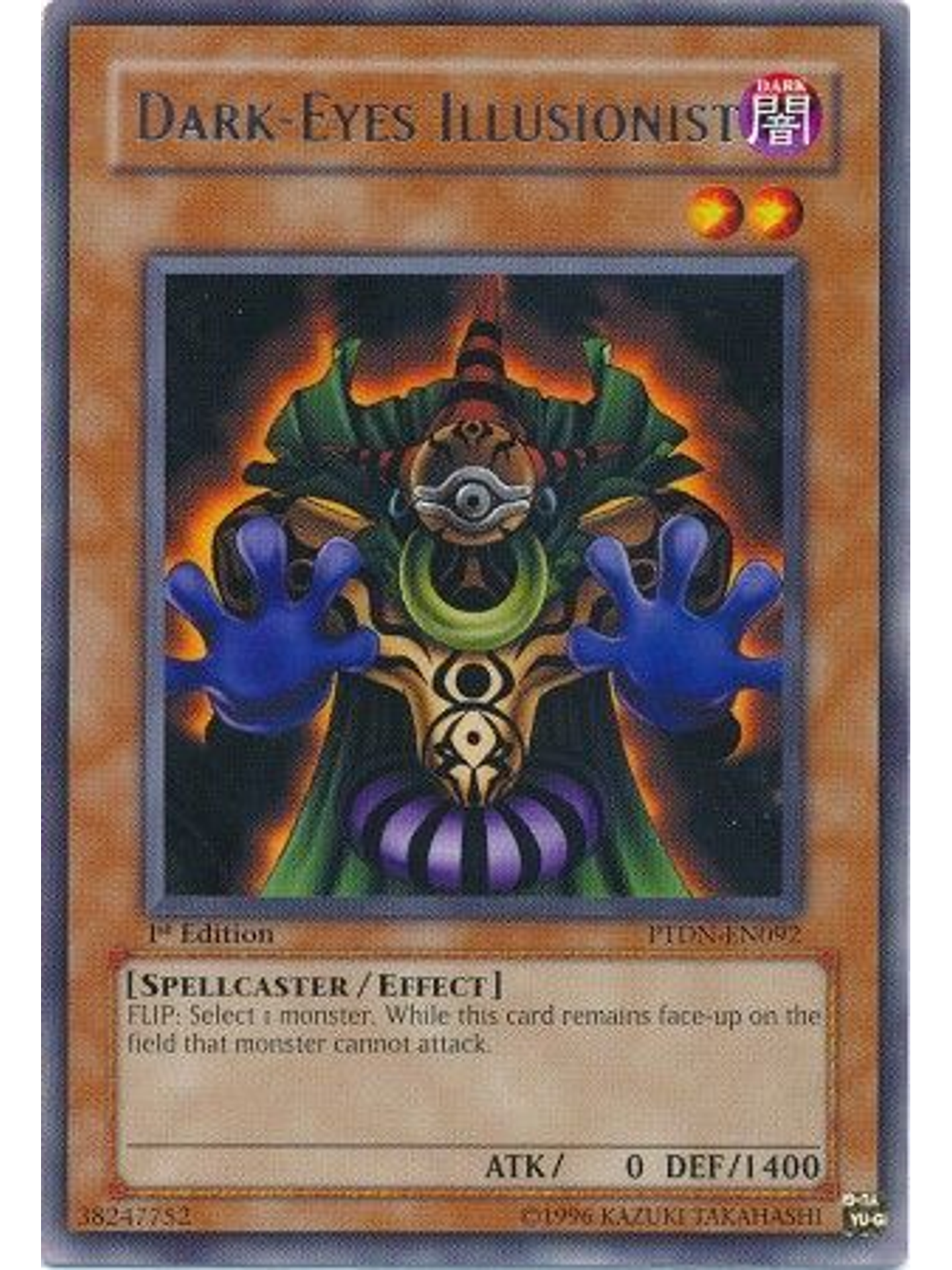 Dark-Eyes Illusionist - PTDN-EN092 - Rare 1st Edition 1