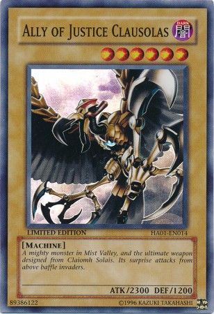 Ally of Justice Clausolas - HA01-EN014 - Super Rare 1st Edition