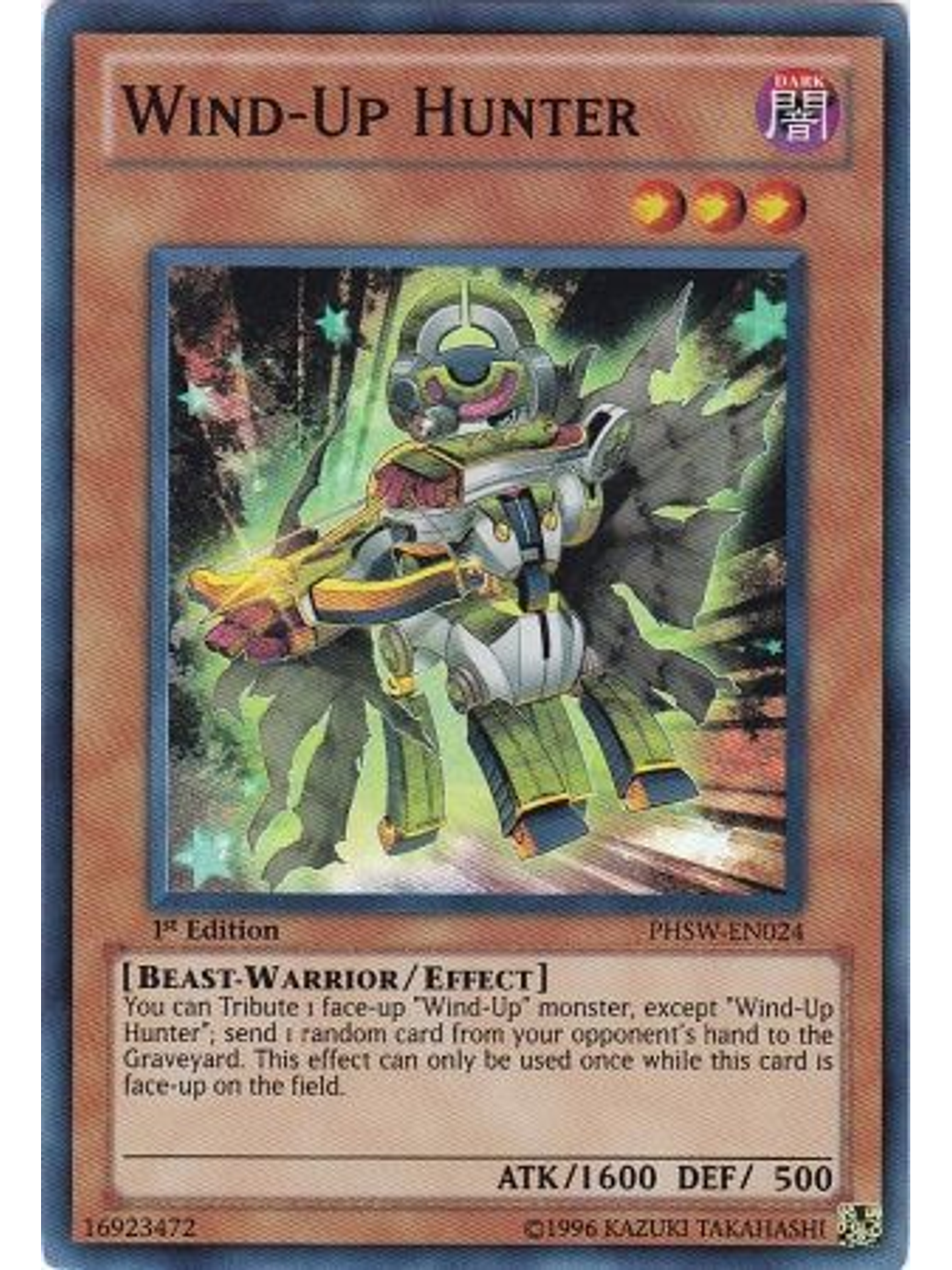 Wind-Up Hunter - PHSW-EN024 - Super Rare 1st Edition 1