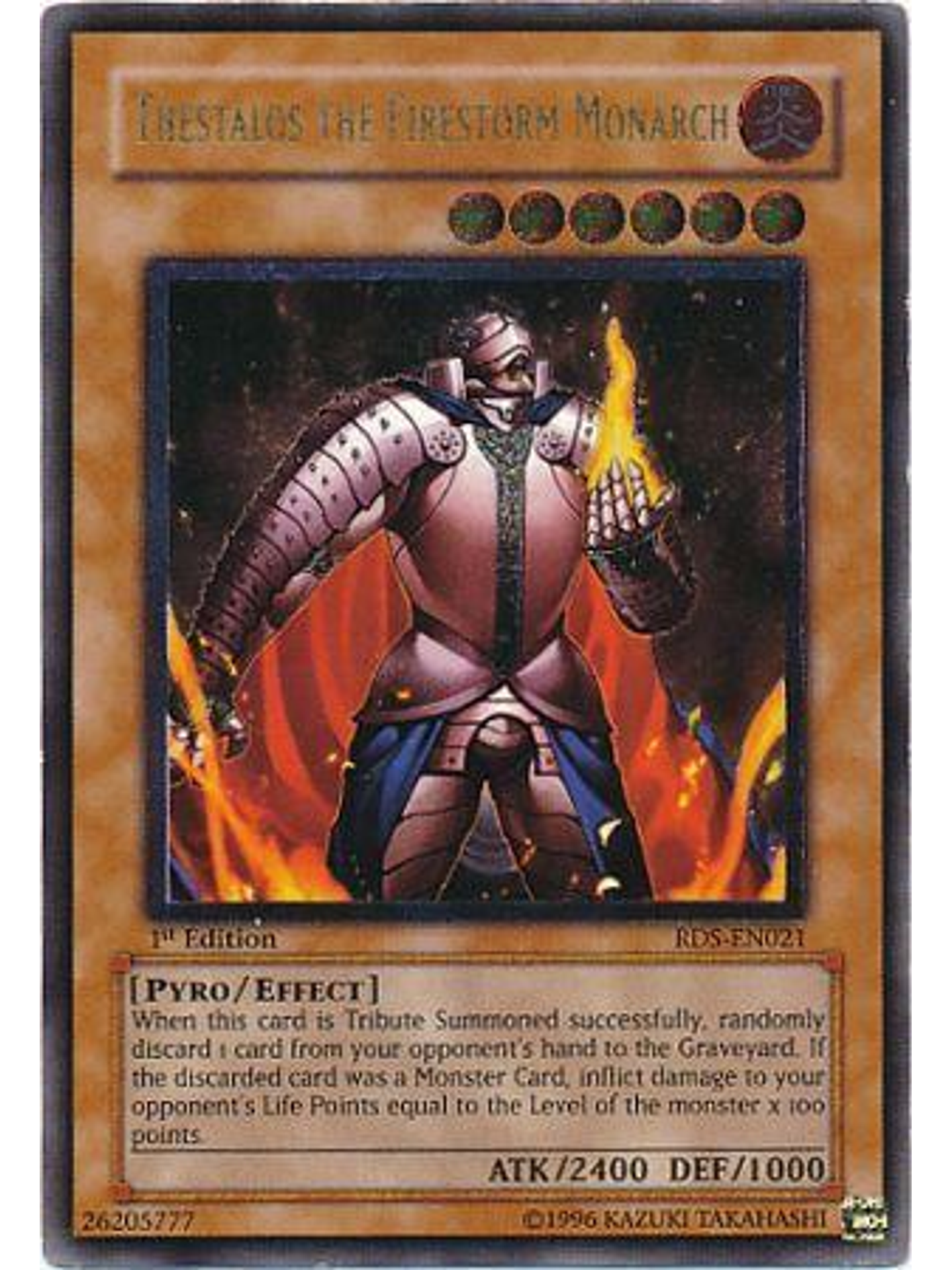 Ultimate Rare - Thestalos the Firestorm Monarch - RDS-EN021 1st Edition 1