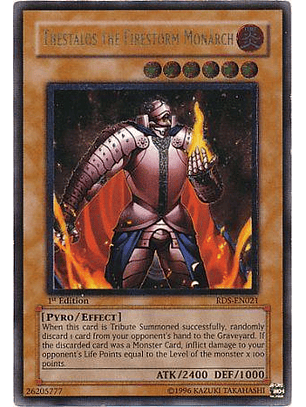 Ultimate Rare - Thestalos the Firestorm Monarch - RDS-EN021 1st Edition