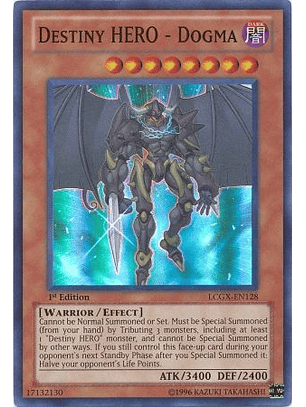 Destiny Hero - Dogma - LCGX-EN128 - Super Rare 1st Edition