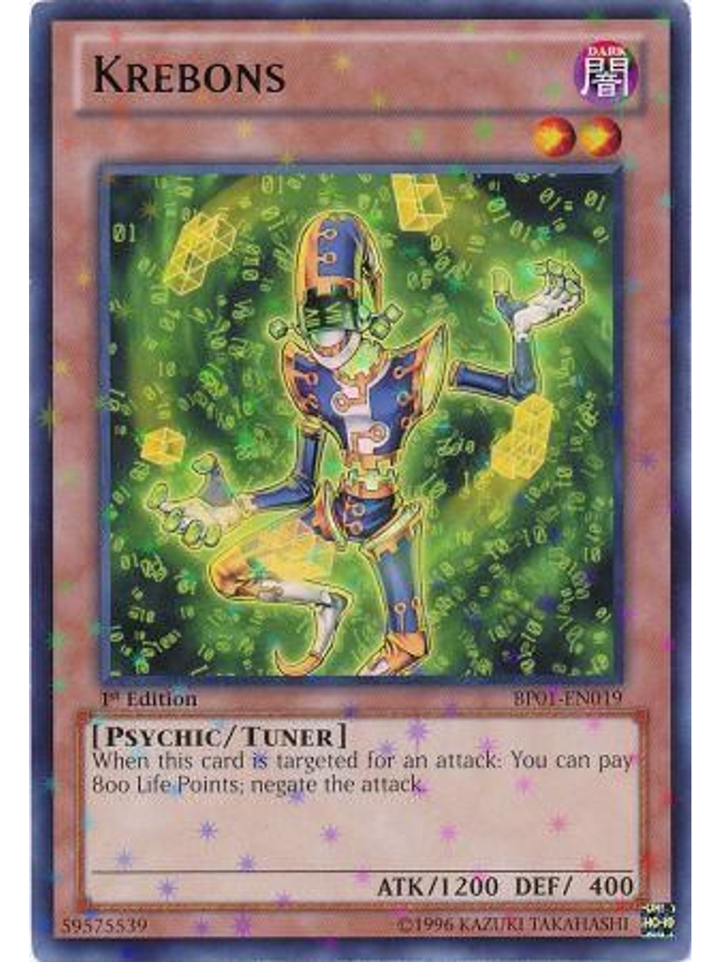 Krebons - BP01-EN019 - Starfoil Rare 1st Edition 1