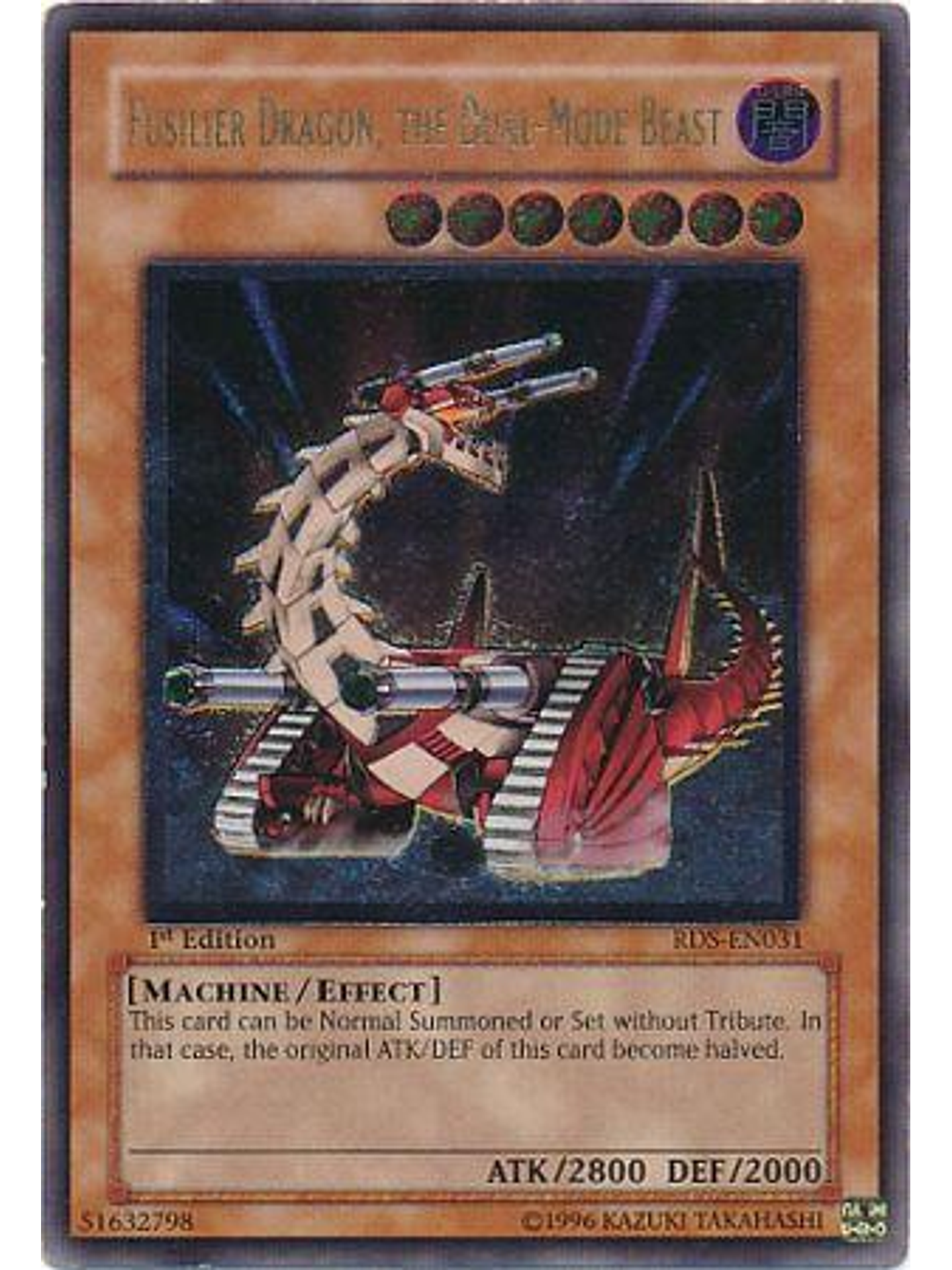 Ultimate Rare - Fusilier Dragon, the Dual Mode Beast - RDS-EN031 1st Edition 1
