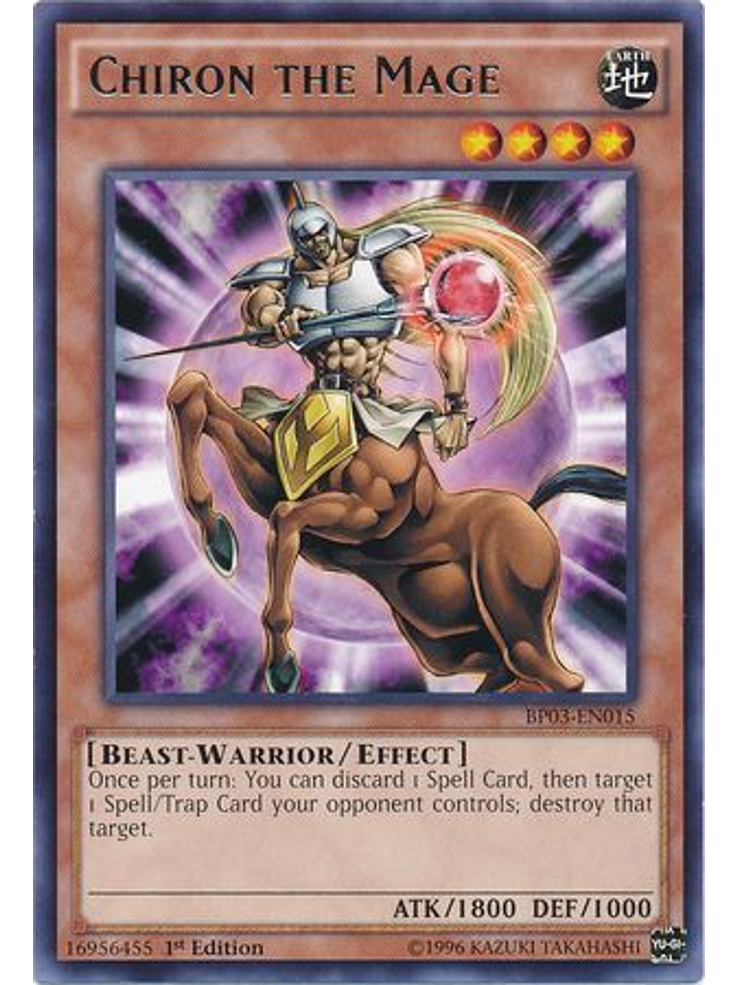 Chiron the Mage - BP03-EN015 - Rare 1st Edition 1