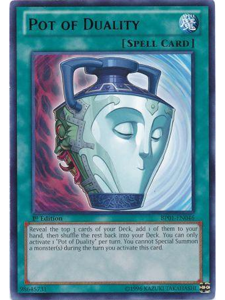 Pot of Duality - BP01-EN046 - Rare 1st Edition 1
