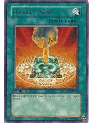 Owner's Seal - LODT-EN094 - Rare 1st Edition