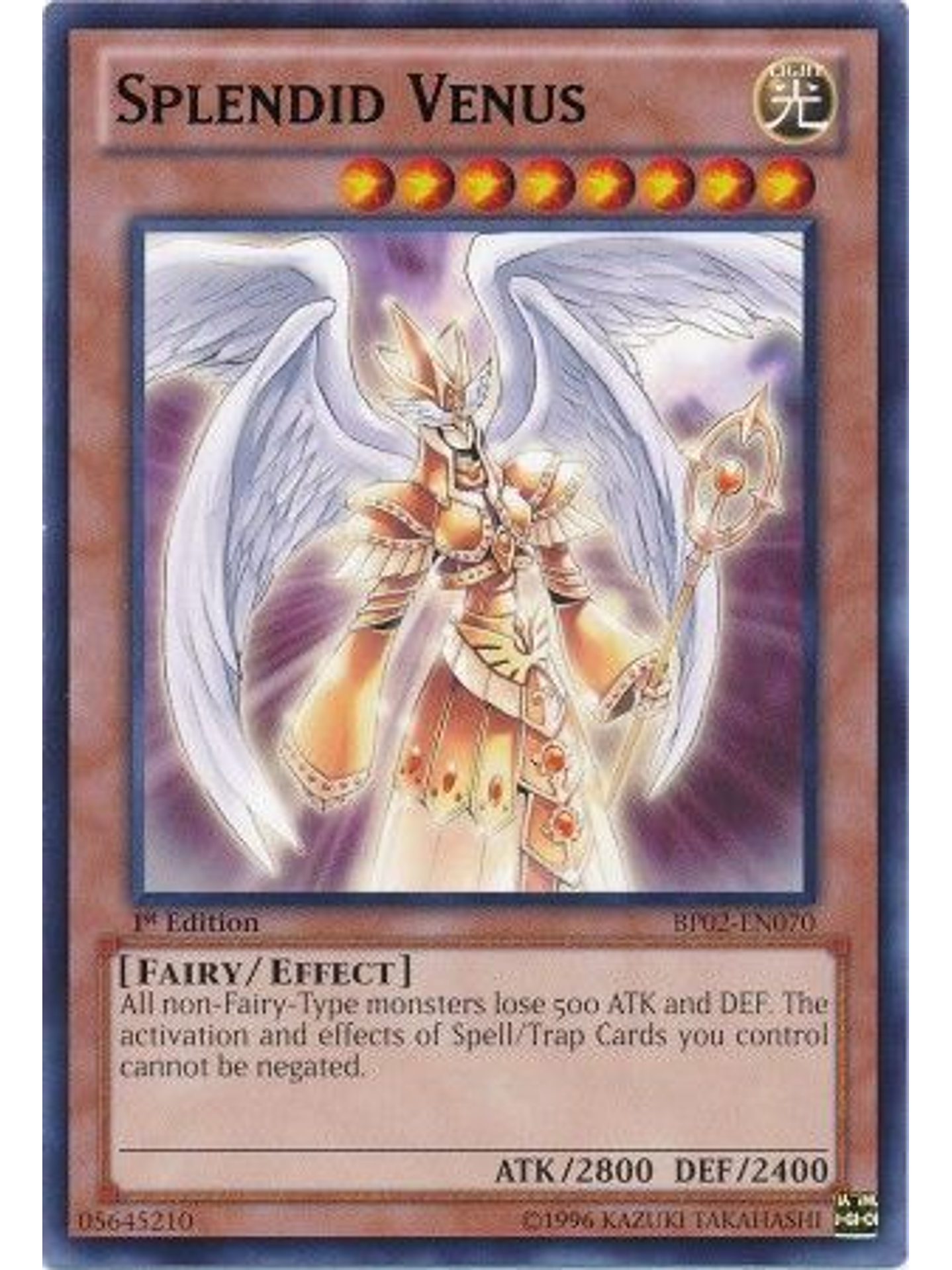 Splendid Venus - BP02-EN070 - Rare 1st Edition 1