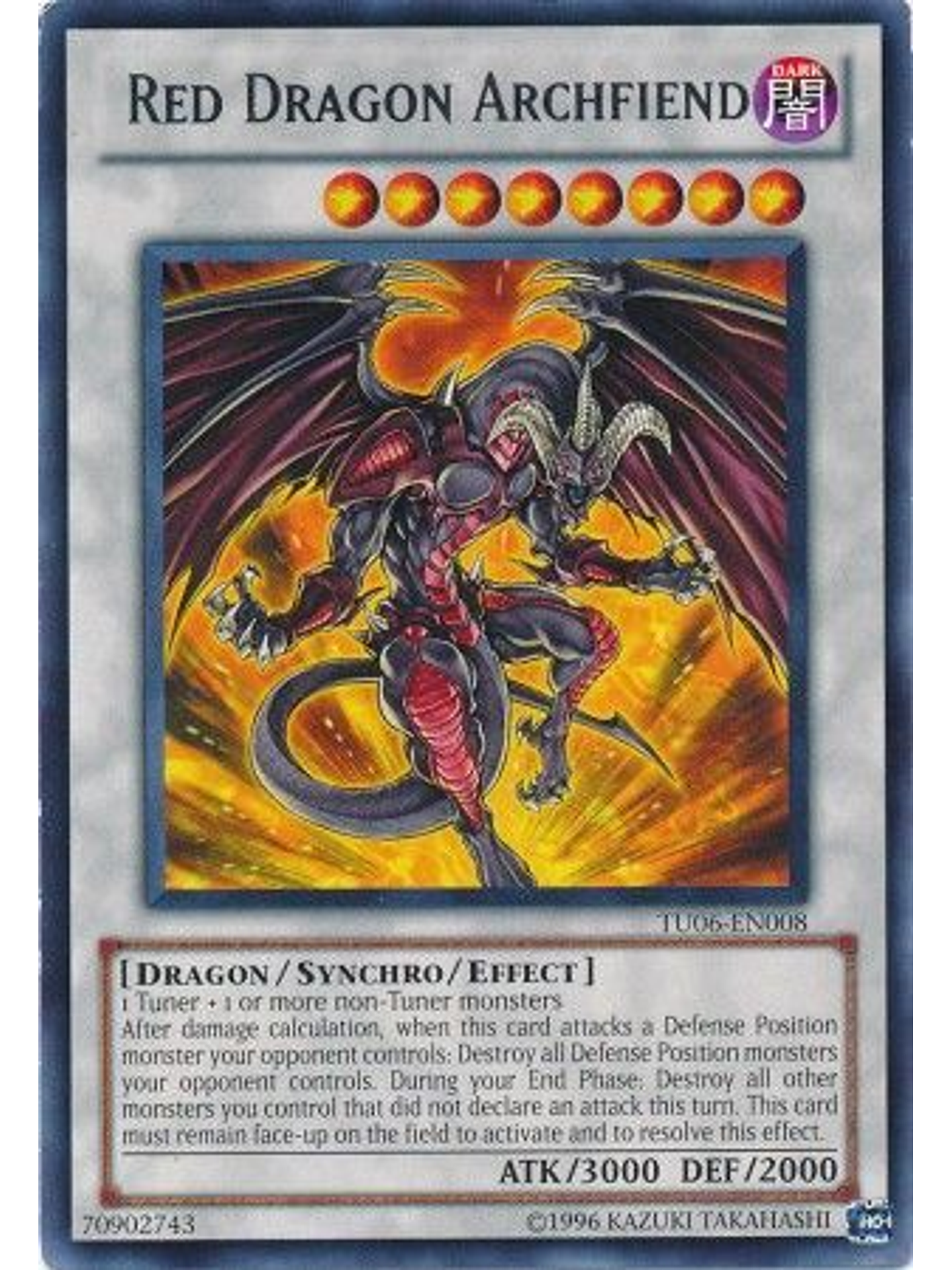 Red Dragon Archfiend - TU06-EN008 - Rare 1