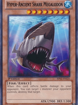 Hyper-Ancient Shark Megalodon - BP02-EN121 - Rare 1st Edition
