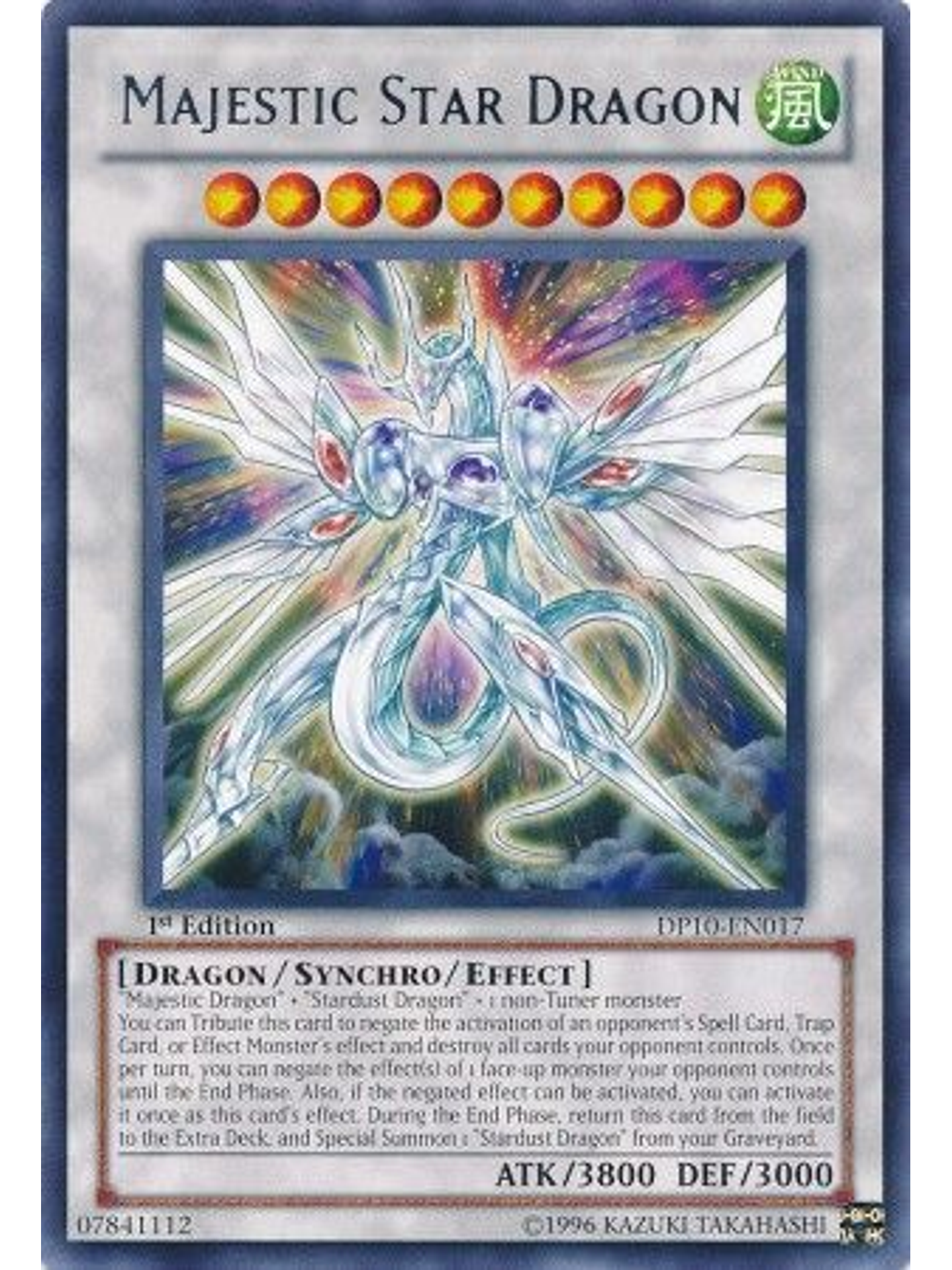 Majestic Star Dragon - DP10-EN017 - Rare 1st Edition 1