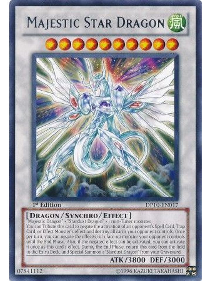 Majestic Star Dragon - DP10-EN017 - Rare 1st Edition 1