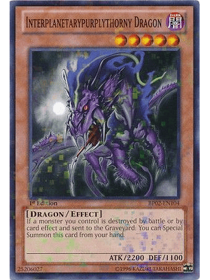 Interplanetarypurplythorny Dragon - BP02-EN104 - Mosaic Rare 1st Edition