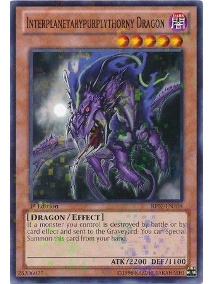 Interplanetarypurplythorny Dragon - BP02-EN104 - Mosaic Rare 1st Edition 1