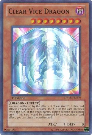Clear Vice Dragon - LCGX-EN209 - Super Rare 1st Edition