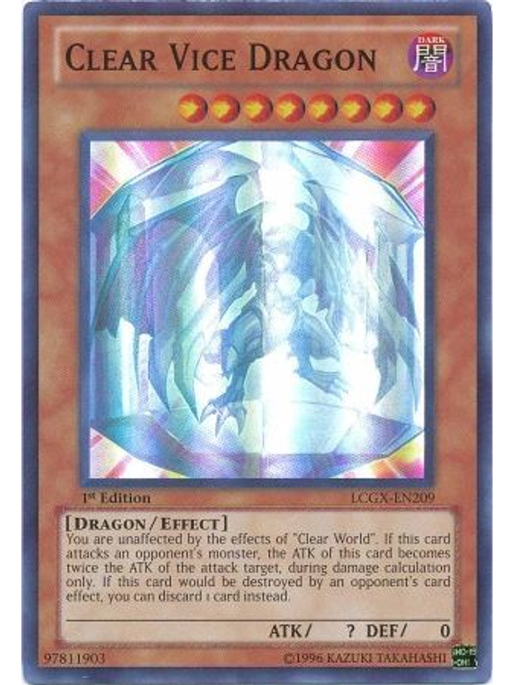 Clear Vice Dragon - LCGX-EN209 - Super Rare 1st Edition 1