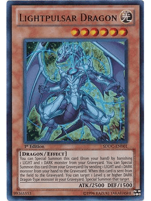 Lightpulsar Dragon - SDDC-EN001 - Ultra Rare 1st Edition