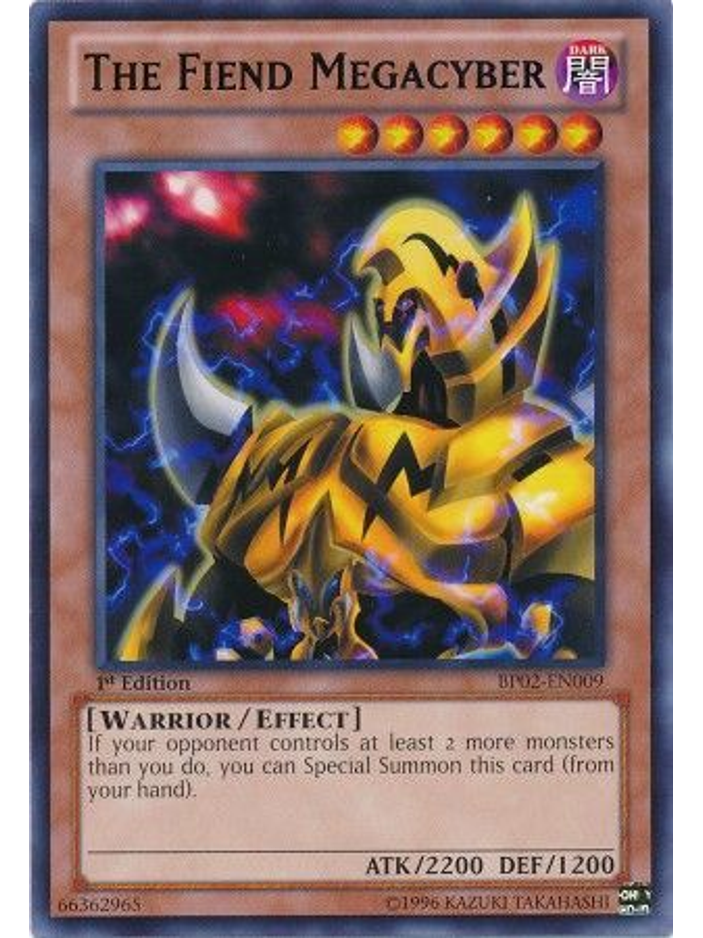 The Fiend Megacyber - BP02-EN009 - Rare 1st Edition 1