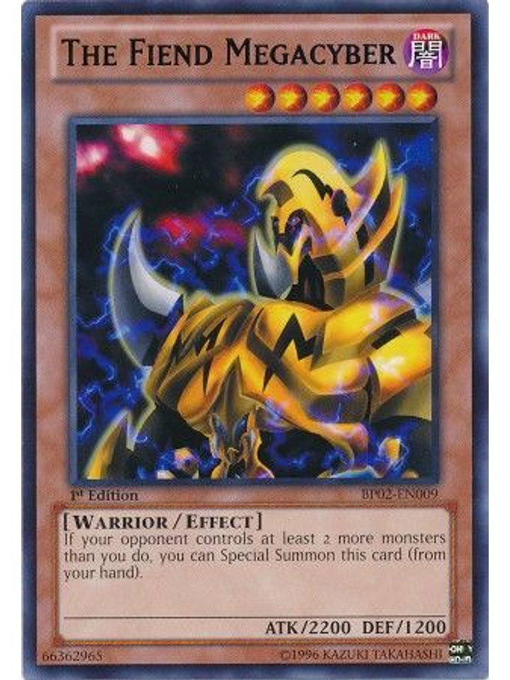 The Fiend Megacyber - BP02-EN009 - Rare 1st Edition 1