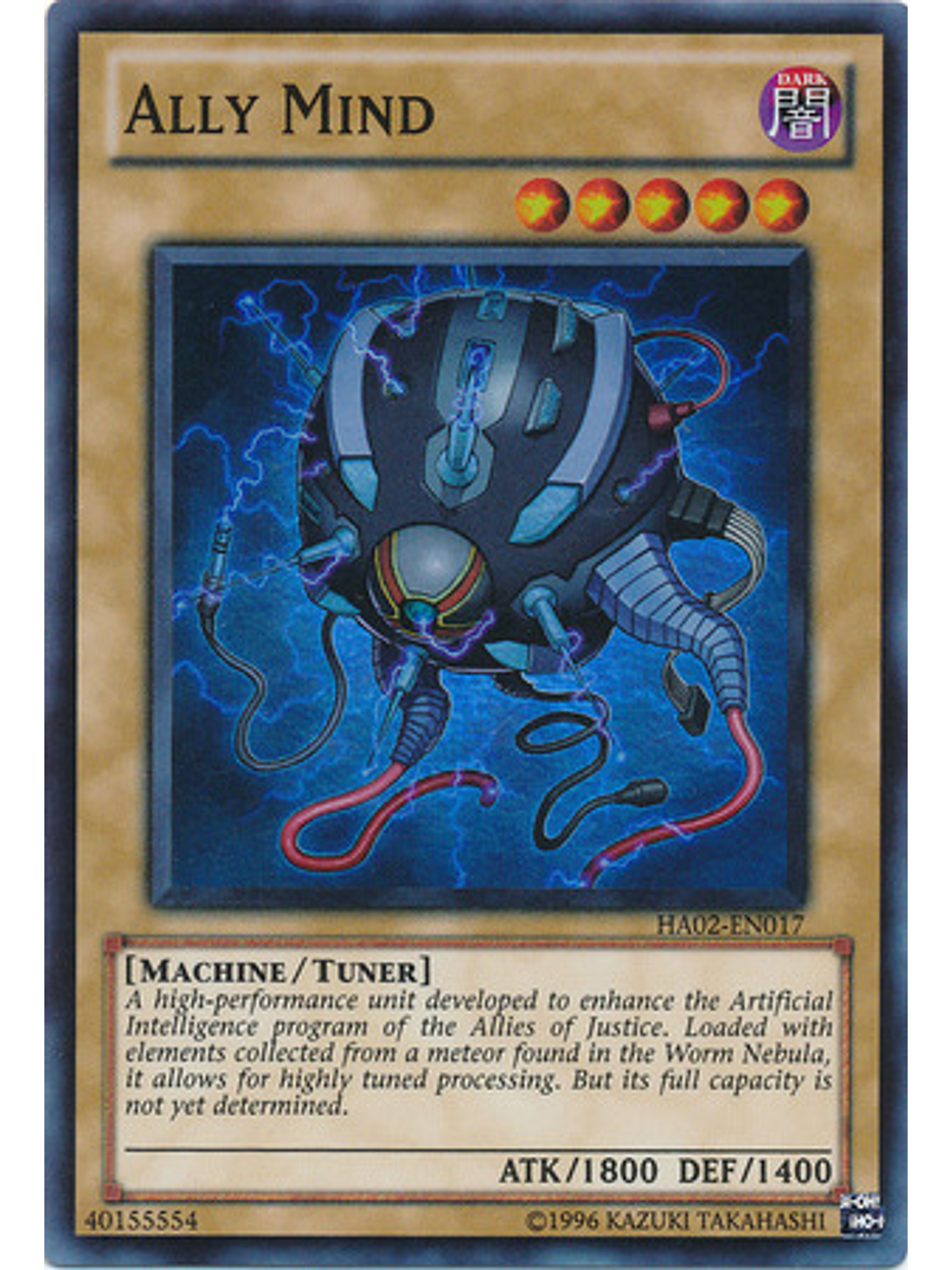 Ally Mind - HA02-EN017 - Super Rare Unlimited 1