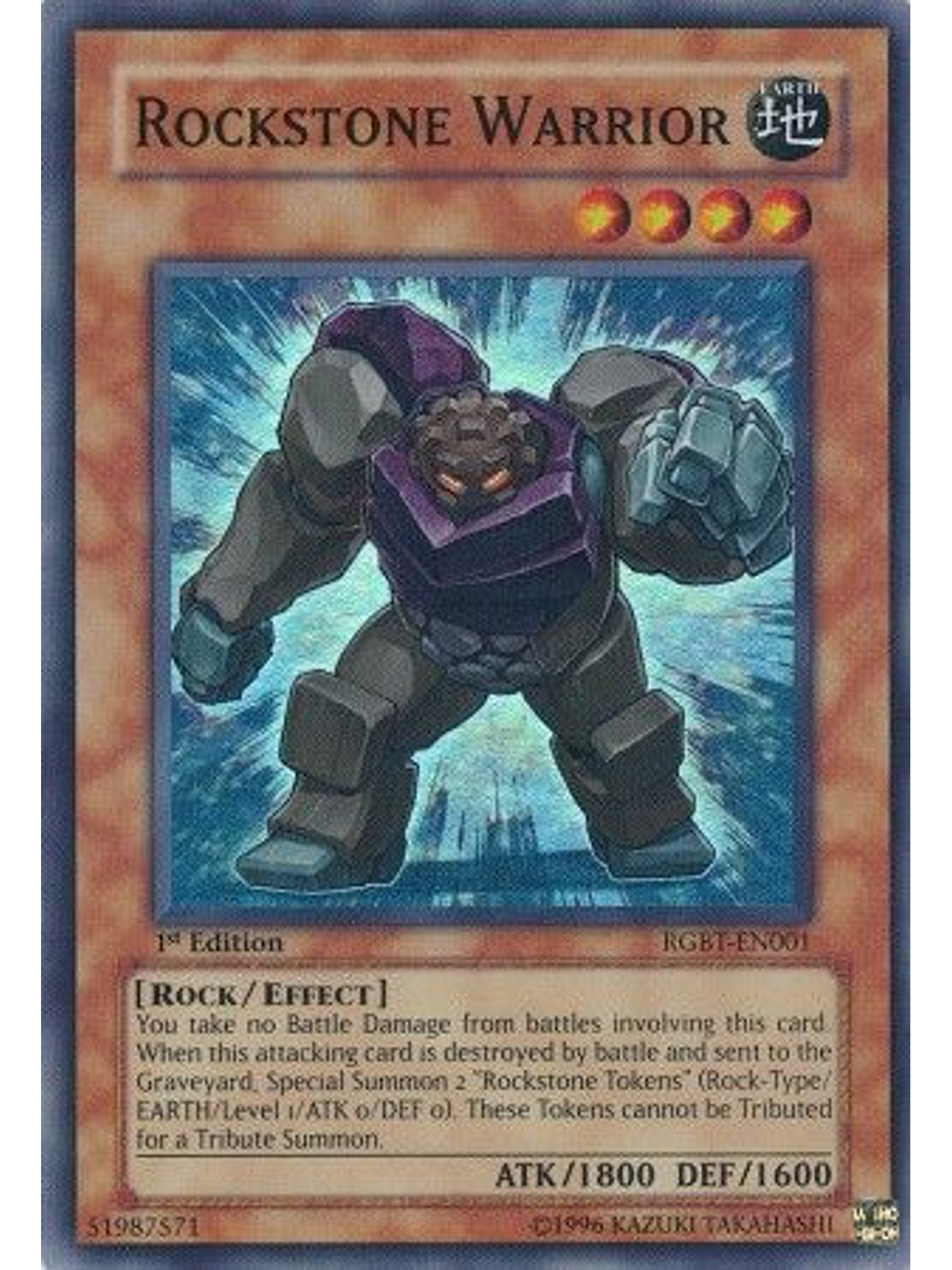 Rockstone Warrior - RGBT-EN001 - Super Rare 1st Edition 1