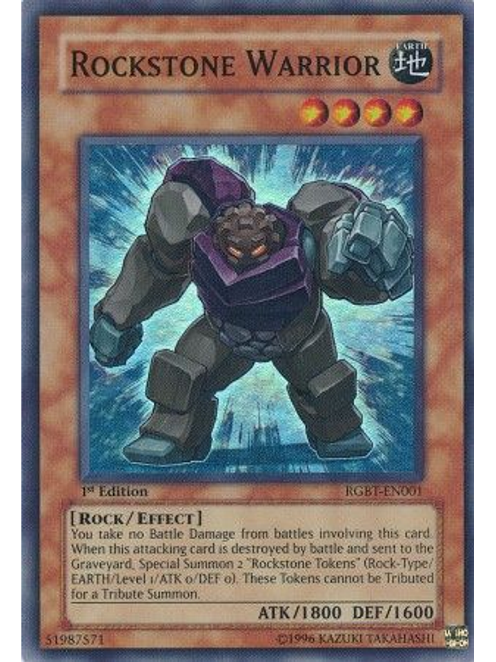 Rockstone Warrior - RGBT-EN001 - Super Rare 1st Edition 1