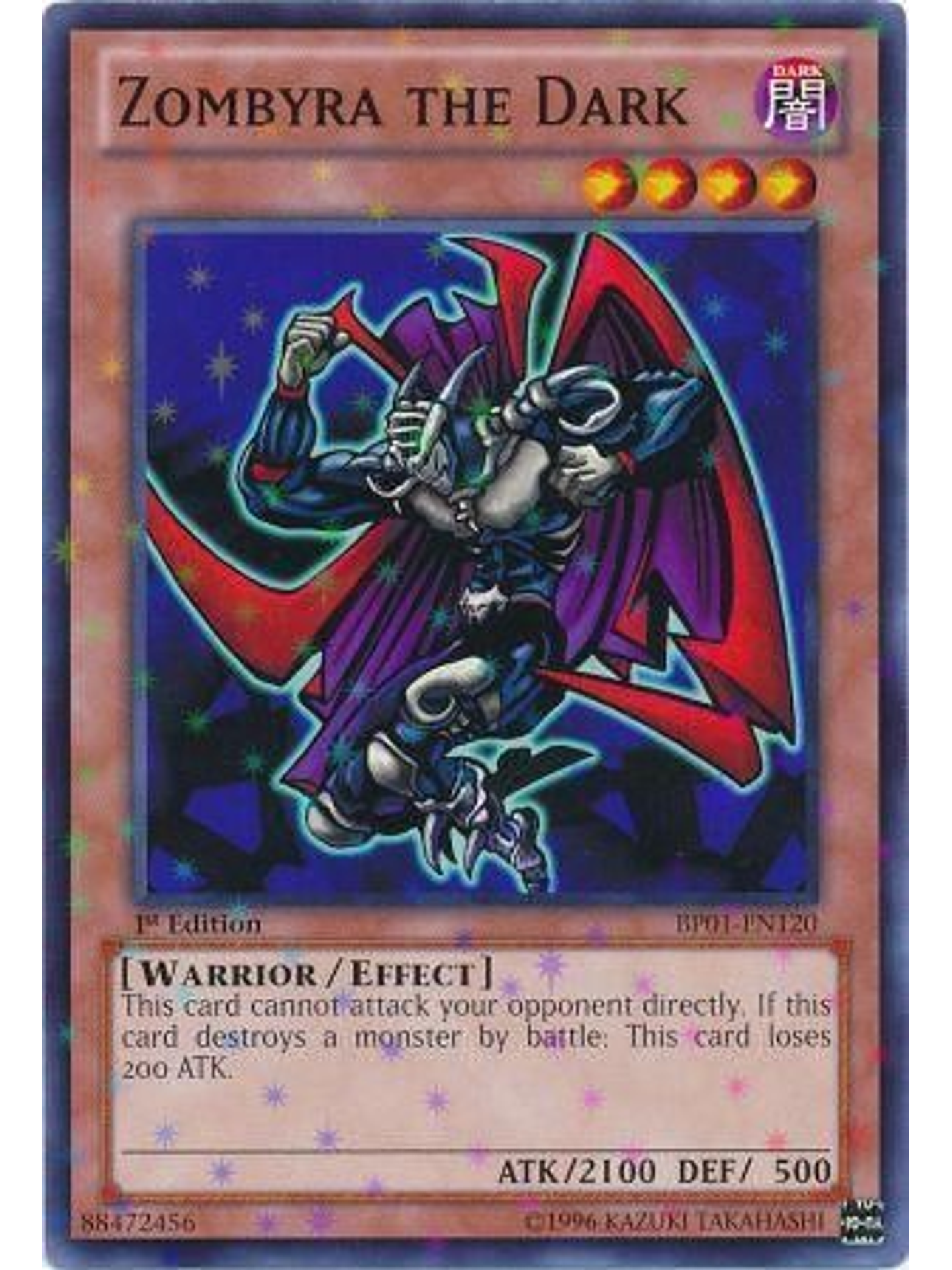 Zombyra the Dark - BP01-EN120 - Starfoil Rare 1st Edition 1