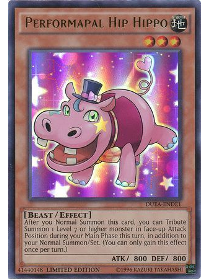 Performapal Hip Hippo - DUEA-ENDE1 - Ultra Rare Limited Edition 1