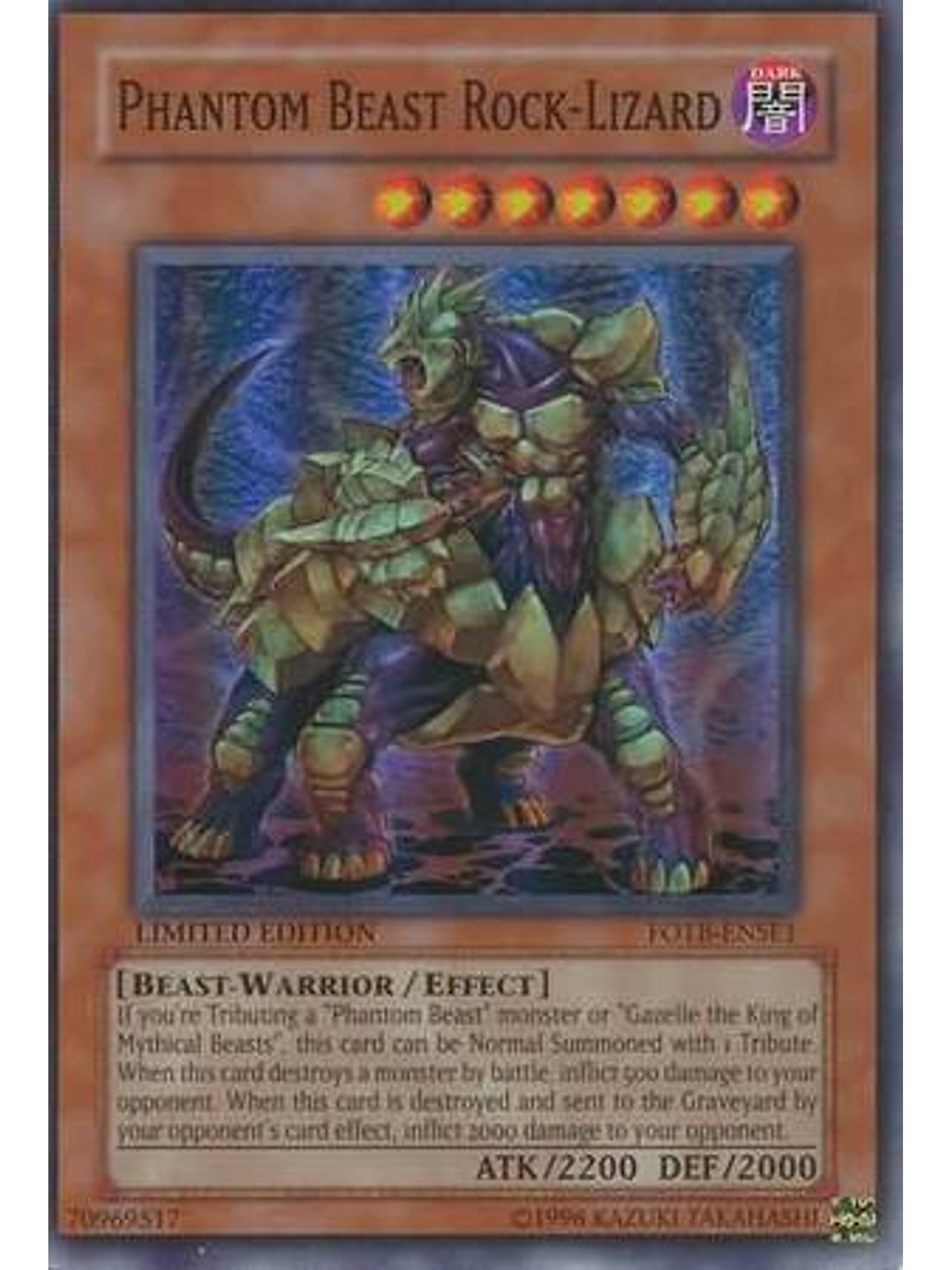 Phantom Beast Rock-Lizard - FOTB-ENSE1 - Super Rare 1