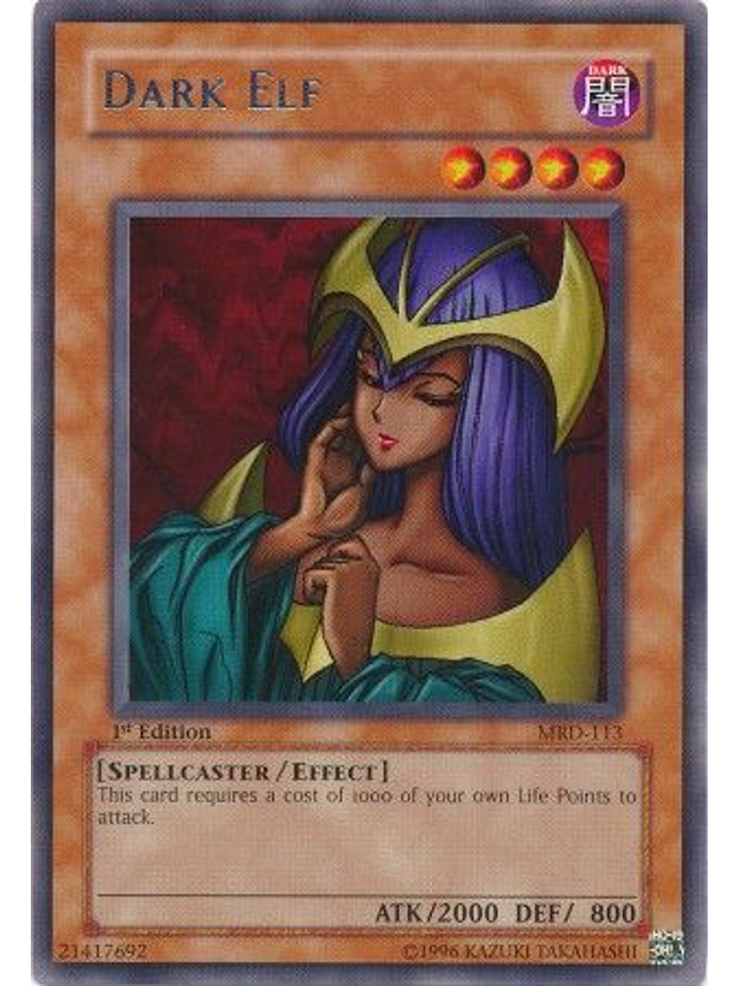 Dark Elf - MRD-113 - Rare 1st Edition 1