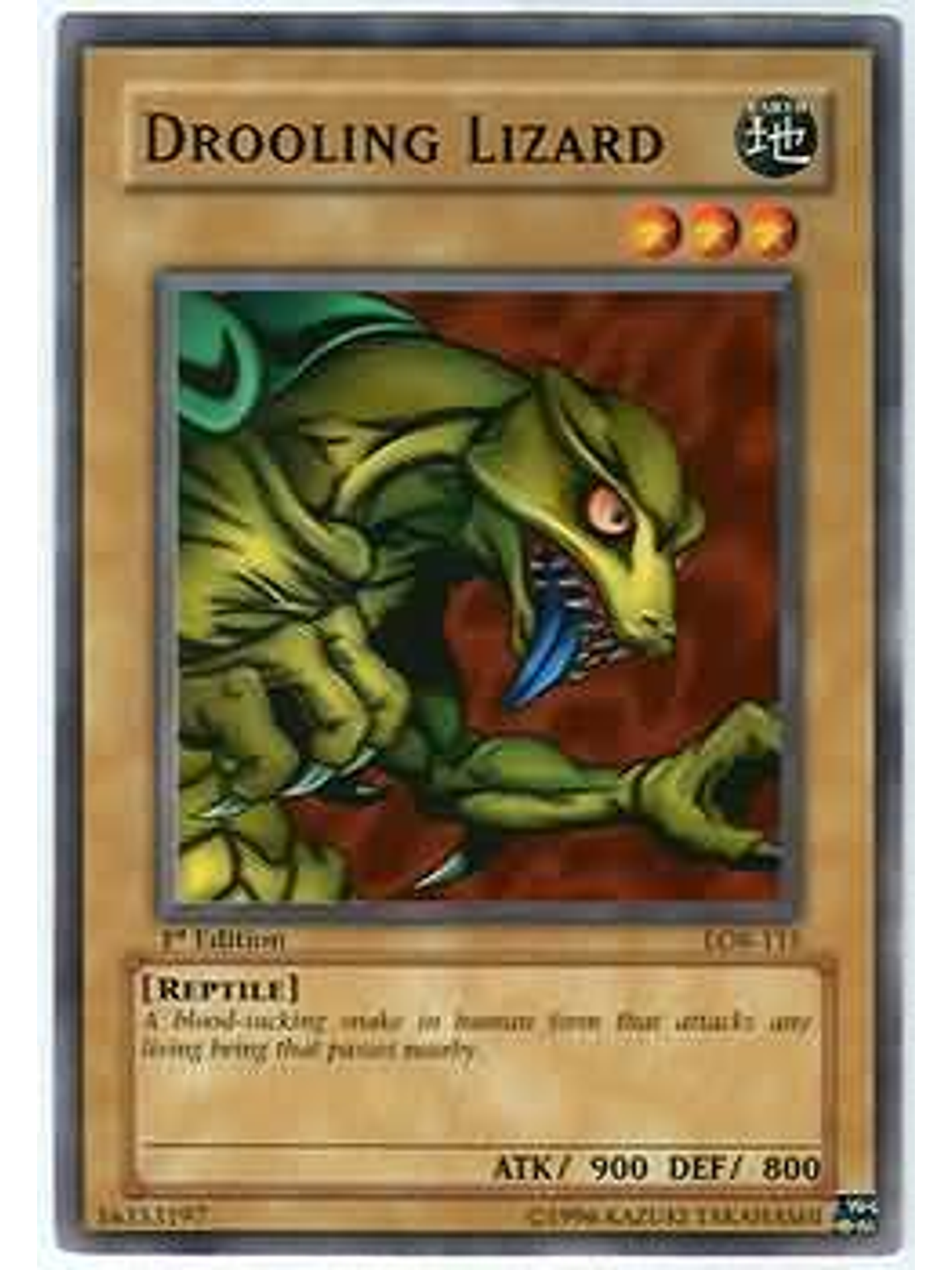 Drooling Lizard - LOB-115 - Common 1st Edition 1