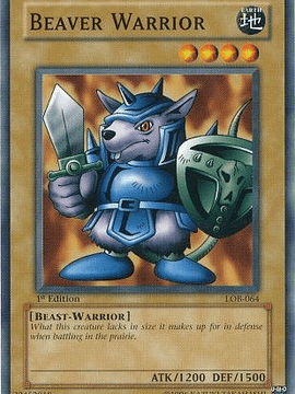 Beaver Warrior - LOB-064 - Common 1st Edition