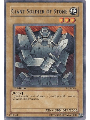 Giant Soldier of Stone - LOB-068 - Rare 1st Edition