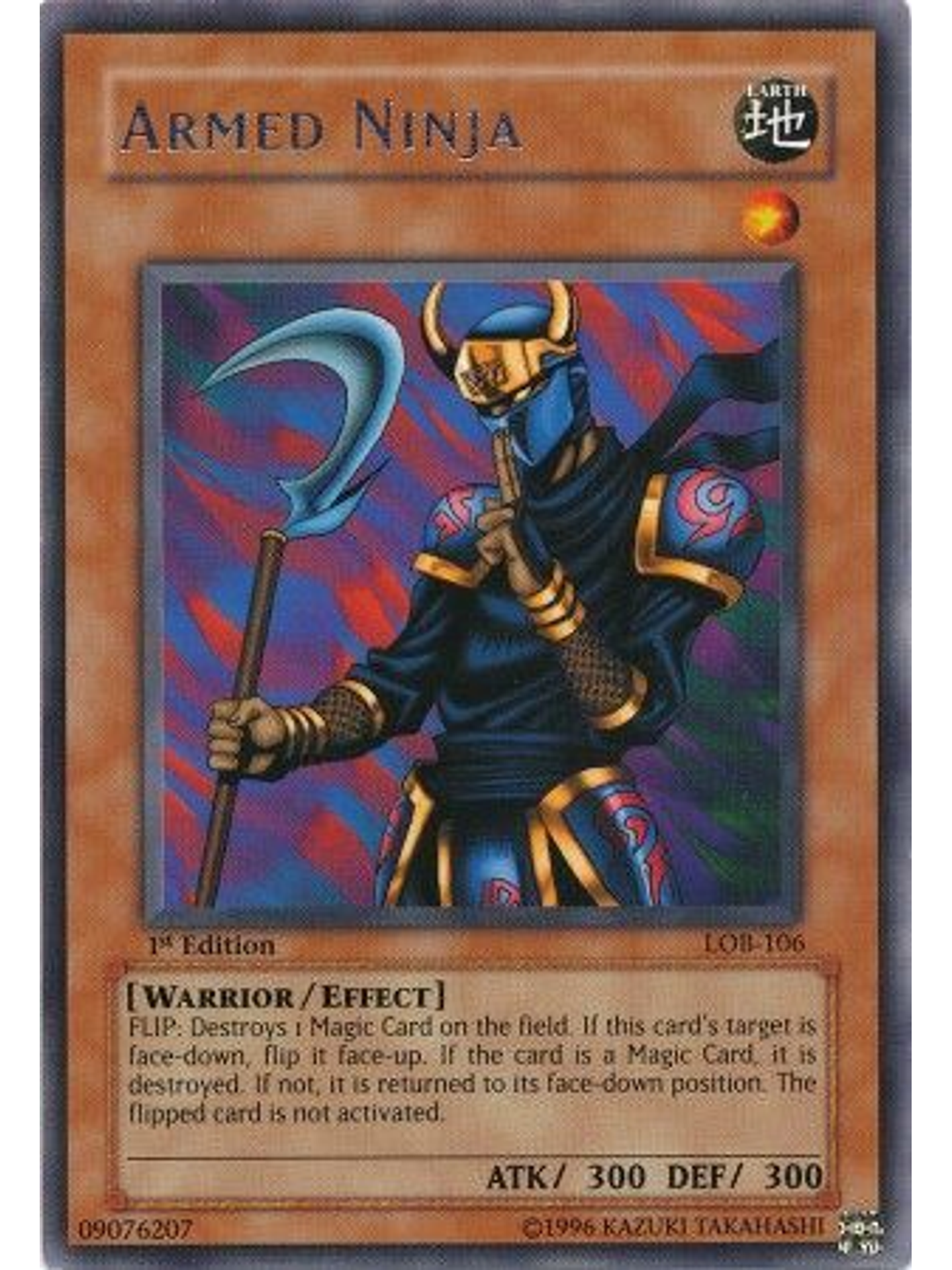 Armed Ninja - LOB-106 - Rare 1st Edition 1