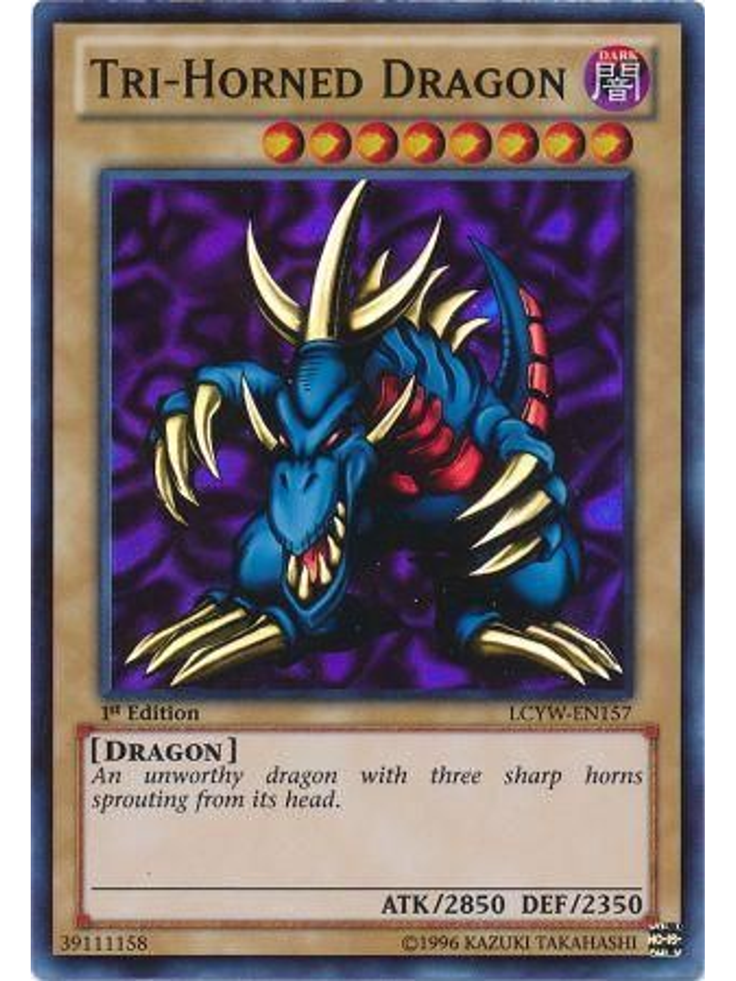 Tri-Horned Dragon - LCYW-EN157 - Super Rare 1st Edition 1