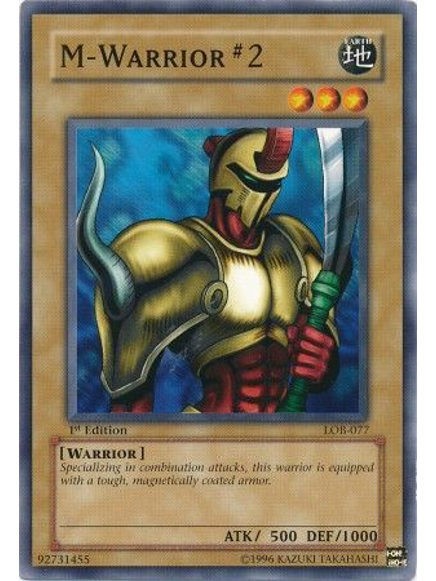 M-Warrior #2 - LOB-077 - Common 1st Edition 1