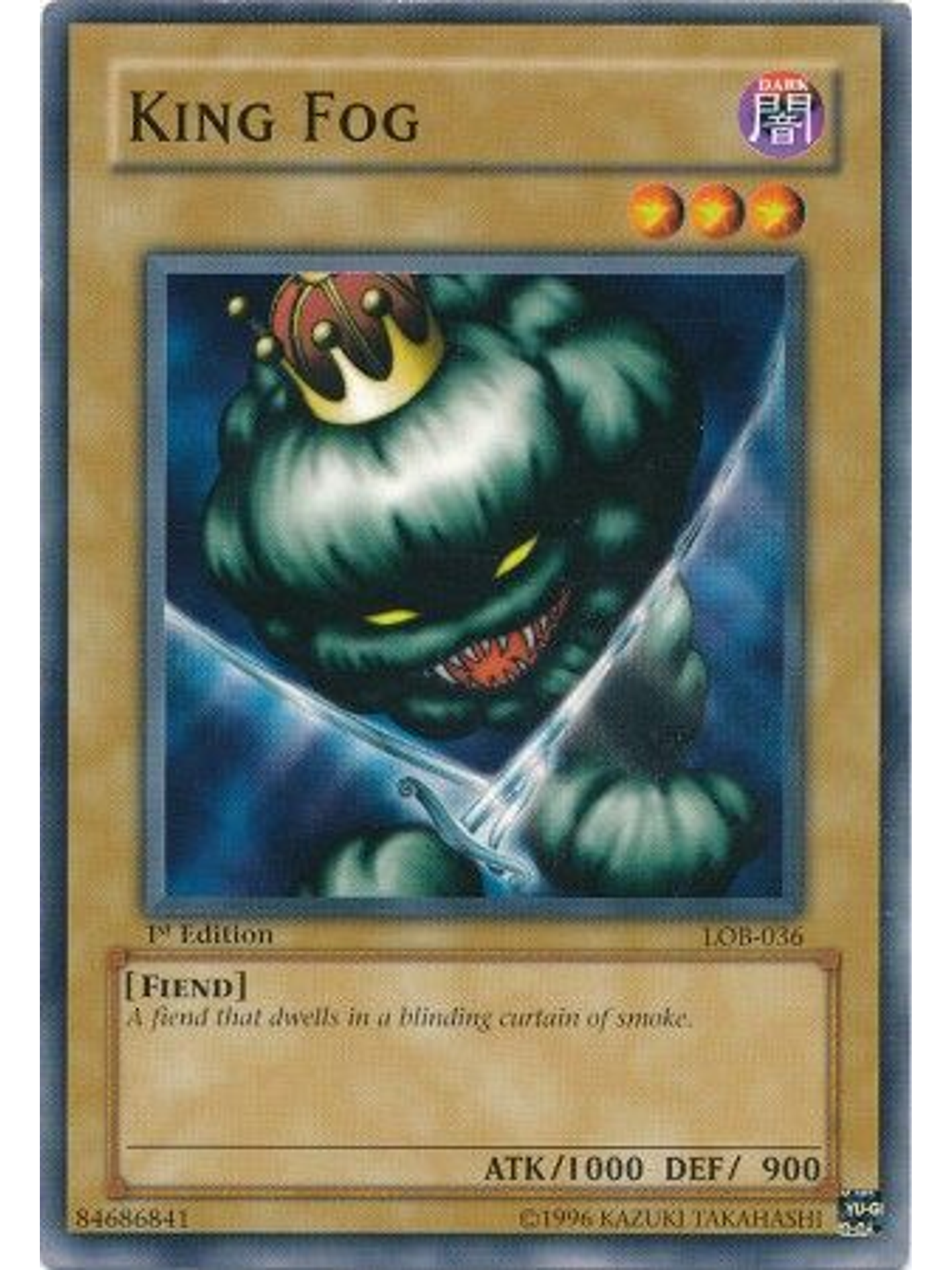 King Fog - LOB-036 - Common 1st Edition 1