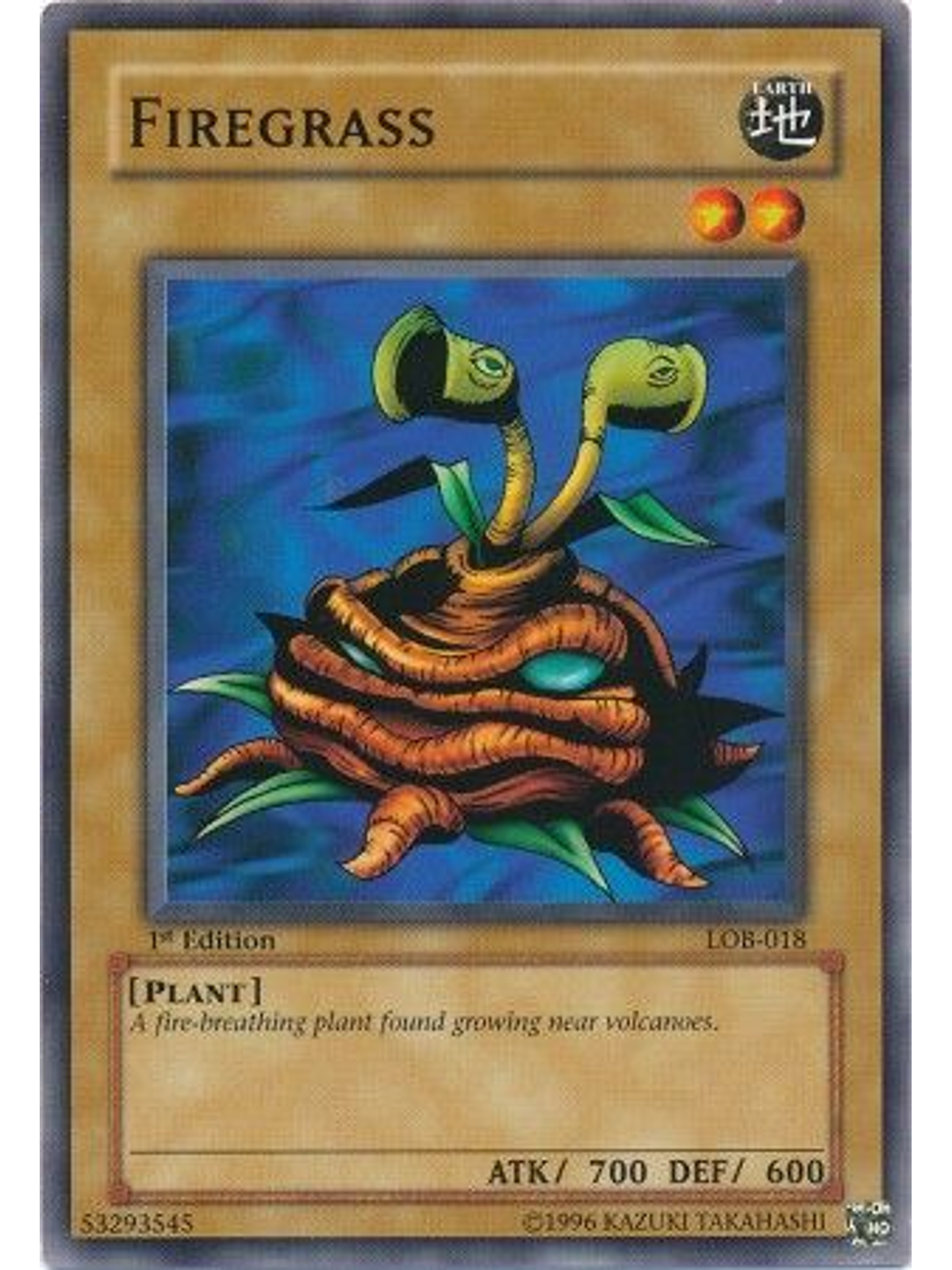 Firegrass - LOB-018 - Common 1st Edition 1