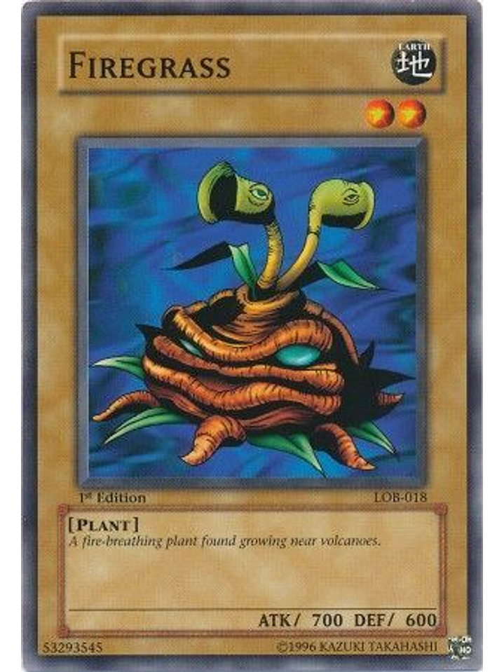 Firegrass - LOB-018 - Common 1st Edition 1