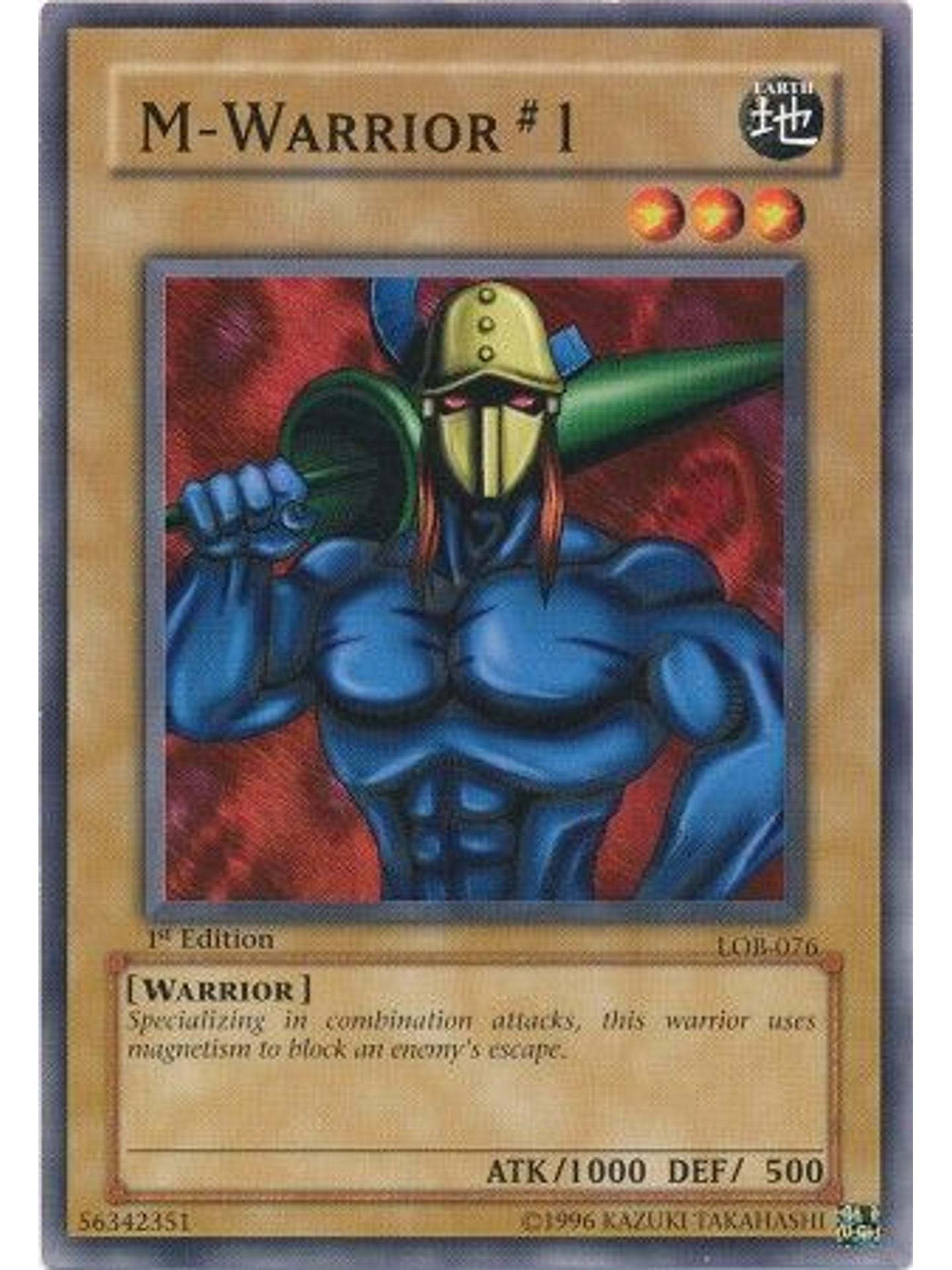 M-Warrior #1 - LOB-076 - Common 1st Edition 1