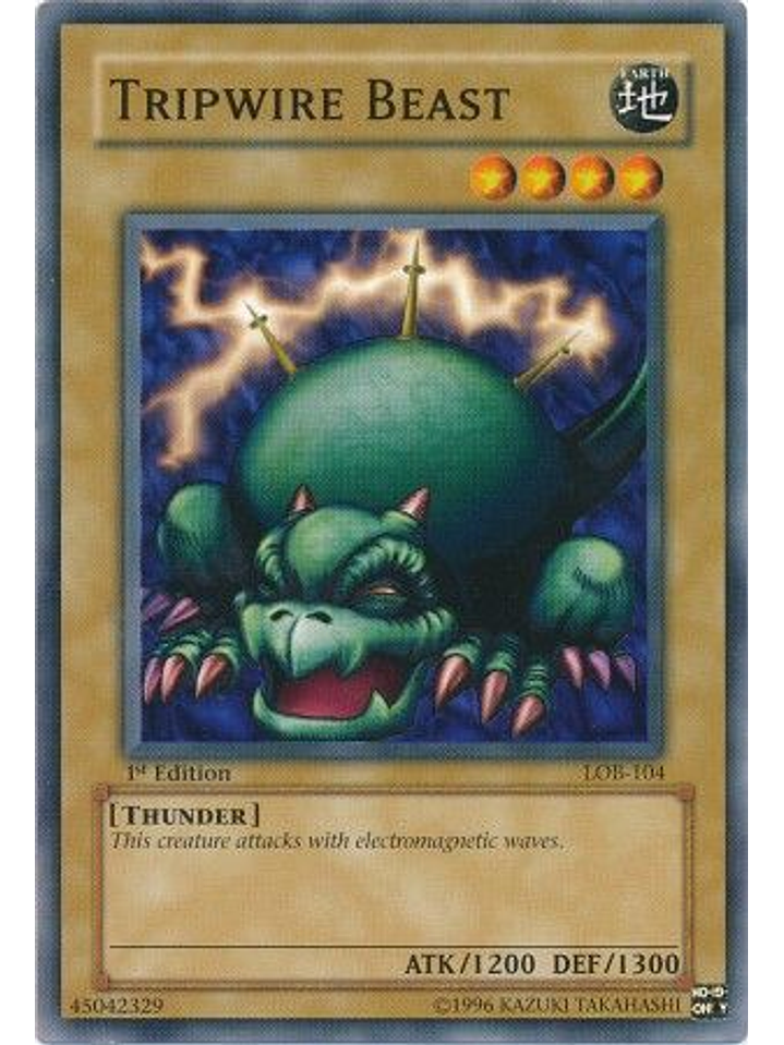 Tripwire Beast - LOB-104 - Common 1st Edition 1
