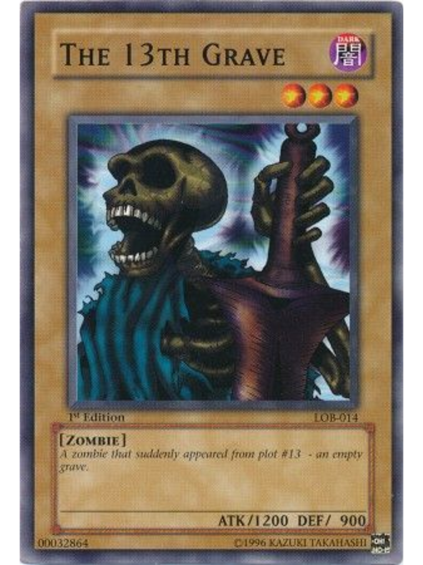 The 13th Grave - LOB-014 - Common 1st Edition 1